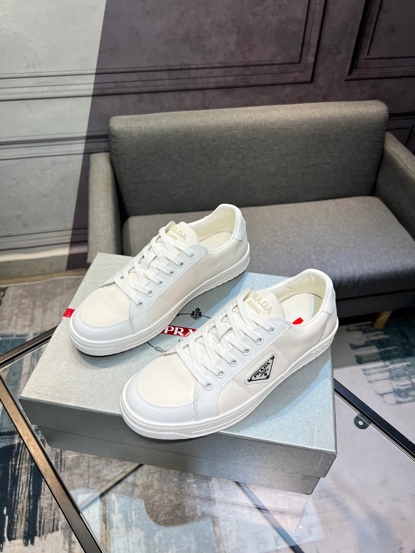 Men's shoes 💰540 [PRADA] Men's shoes are popular in the counter, official website synchronization, 1 high-quality shipment ✔️ Original frosted cowhide + cowhide lining, 1🆚1 replica, original sole, 38-45 (45 customized, non-refundable)